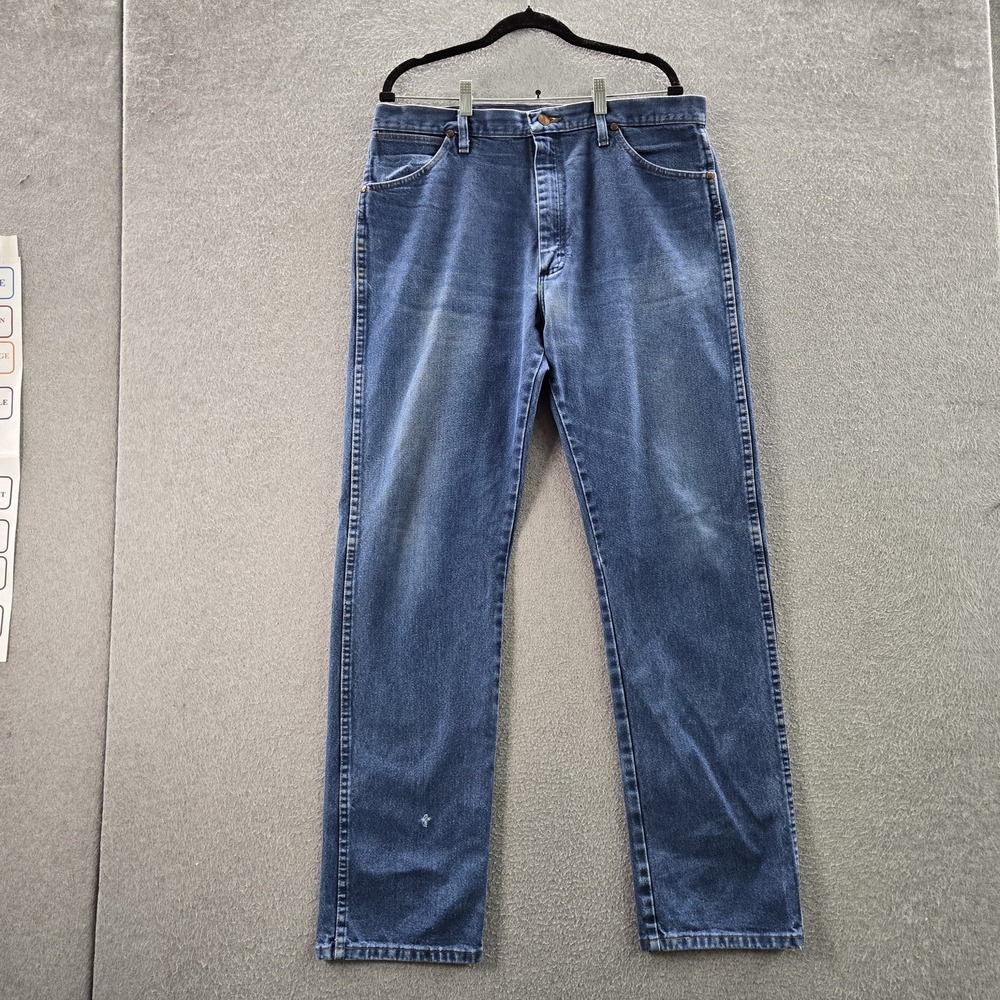 Wrangler Men Jeans 36X34 Blue Denim Cowboy Cut 13MWZPW